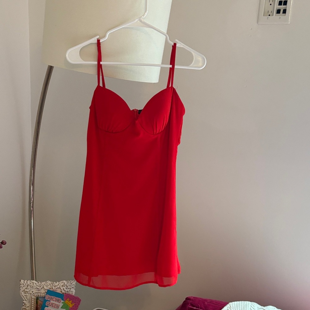 Elegant Red Mini Dress